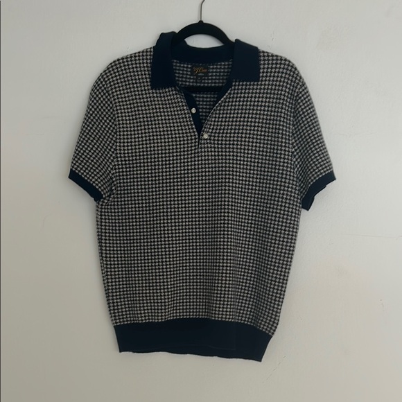 J. Crew Other - Men's Cashmere Navy and White Polo Shirt